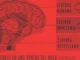 Diagrama del cerebro triuno sobre fondo rojo con tres niveles rotulados: cerebro humano, emocional y reptiliano
