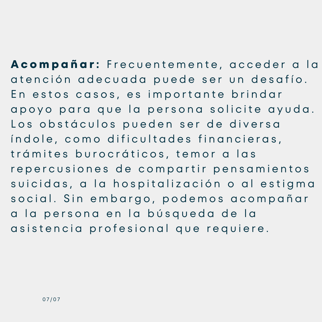 Tarjeta «Acompañar»: apoyar a la persona en la búsqueda de atención profesional pese a los obstáculos