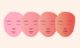 Cuatro rostros ilustrados con los ojos cerrados en tonos que van del rosa al naranja