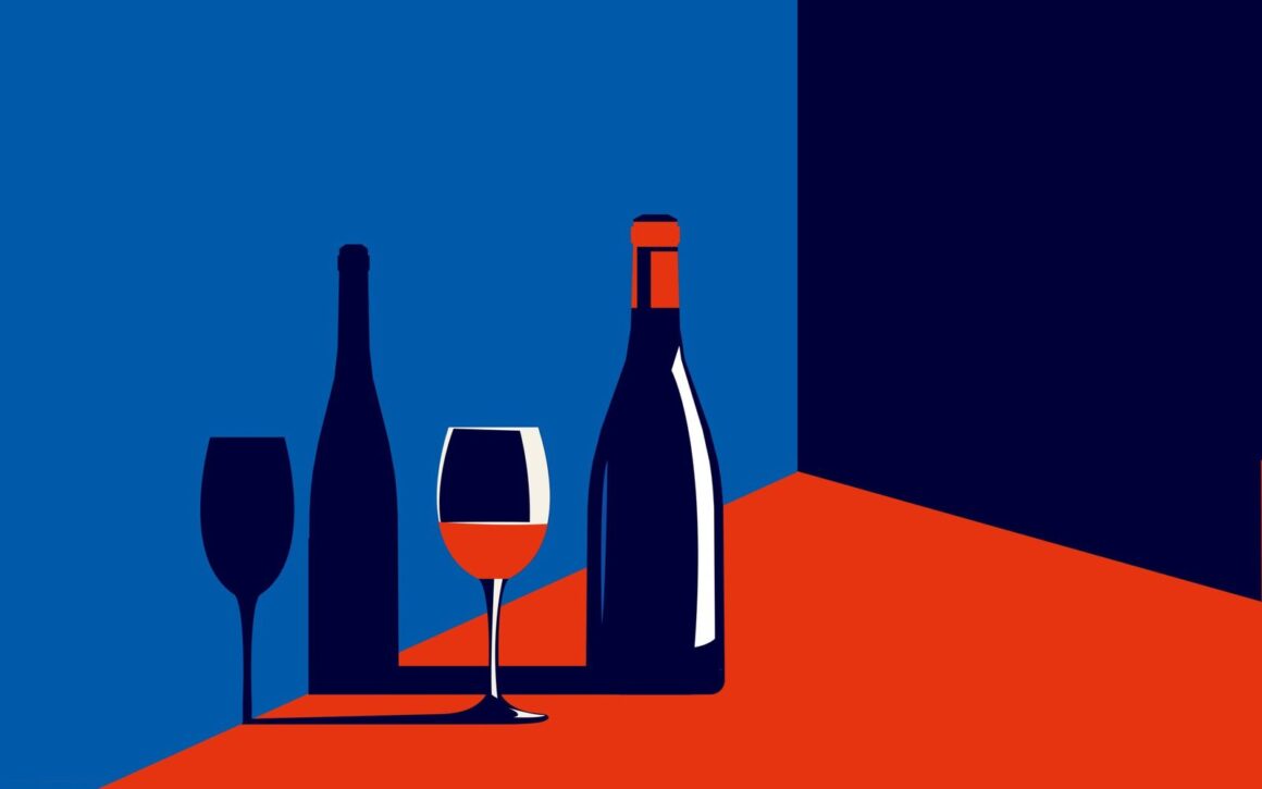 Ilustración sobre consumo moderado de alcohol