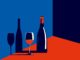 Ilustración sobre consumo moderado de alcohol