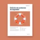Portada de la hoja de trabajo de Psyciencia Pro «Detector de conductas de seguridad», con un salvavidas sobre fondo coral